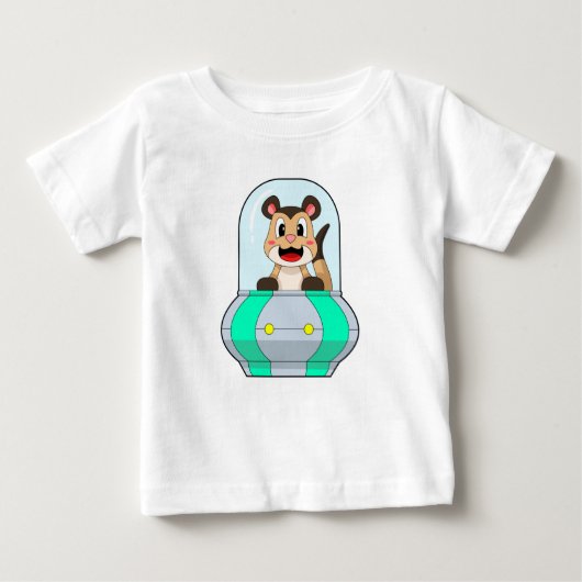 Meerkat with Submarine Baby T-shirt (Vorderseite)