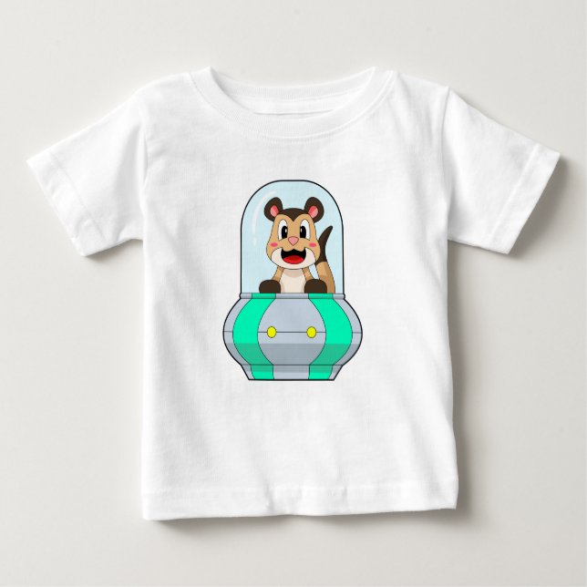 Meerkat with Submarine Baby T-shirt (Vorderseite)