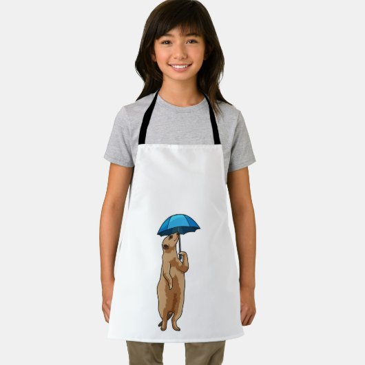 Meerkat with Umbrella Schürze (Insitu)