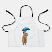 Meerkat with Umbrella Schürze (Vorderseite)