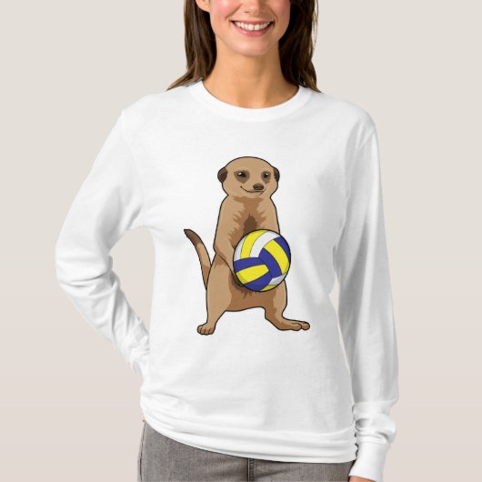 Meerkat with Volleyball T-Shirt (Vorderseite)