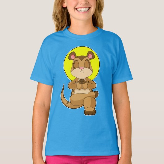 Meerkat Yoga Fitness Meditation T-Shirt (Vorderseite)