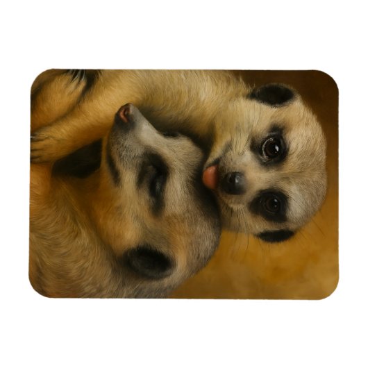 Meerkat-Zuneigung Magnet (Horizontal)