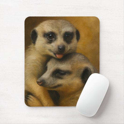 Meerkat-Zuneigung Mousepad (Mit Mouse)