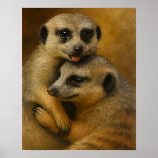 Meerkat-Zuneigung Poster (Vorne)