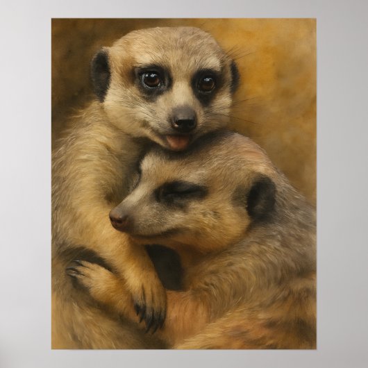 Meerkat-Zuneigung Poster (Vorne)