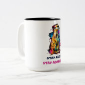 Meerkat Zweifarbige Tasse (Vorderseite Links)