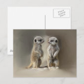 Meerkat-Zwillinge Postkarte (Vorne/Hinten)