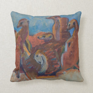 Meerkats an der Erholung - Kissen