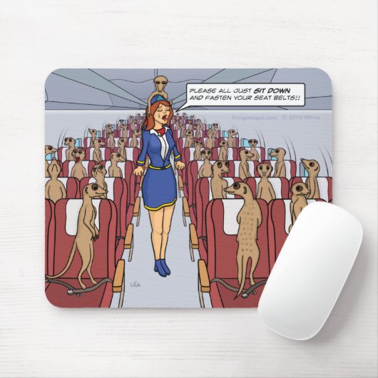 Meerkats auf einem Flugzeug Mousepad (Mit Mouse)