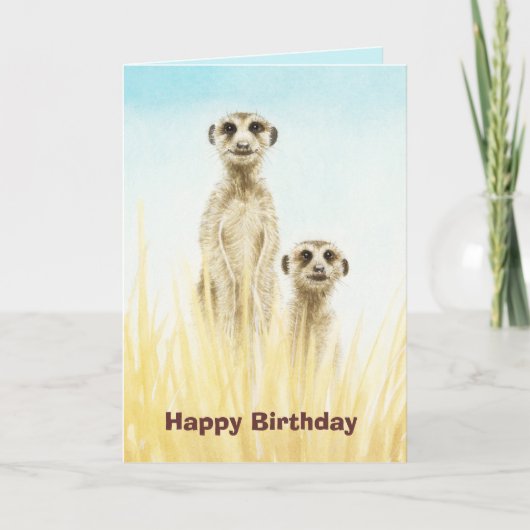 Meerkats Birthday Card Karte (Vorderseite)