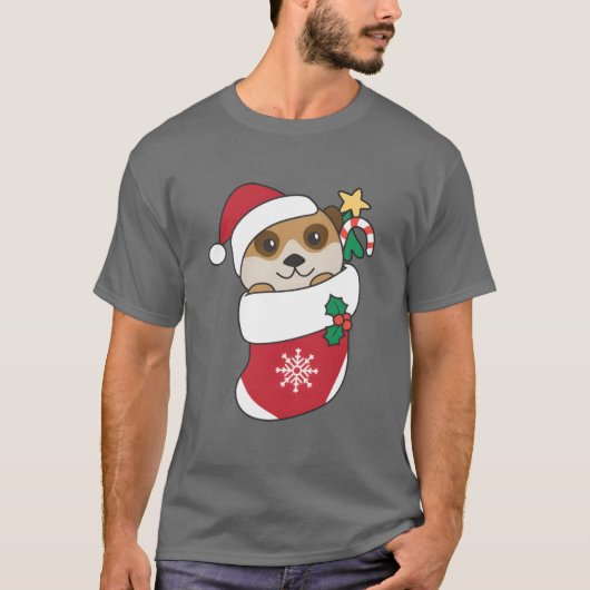 Meerkats Christmas Snow Winter Animals friend T-Shirt (Vorderseite)