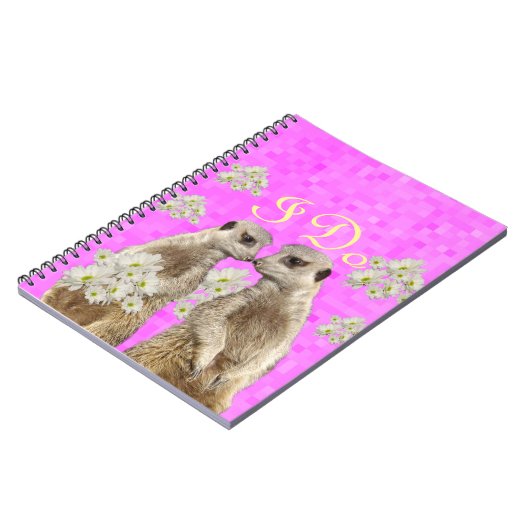 Meerkats I Do Wedding Day, Notebook Notizblock (Linke Seite)