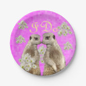 Meerkats I Do Wedding Day, Paper Party Teller (Vorderseite)