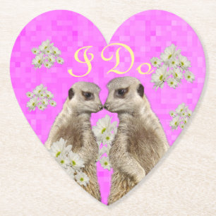 Meerkats I Do Wedding Day, Paper Party Untersetzer