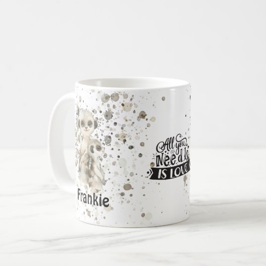 Meerkats Kaffeetasse (Vorderseite Links)
