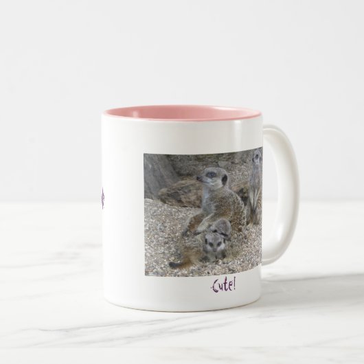 Meerkats Regel-Tasse Zweifarbige Tasse (VorderseiteRechts)