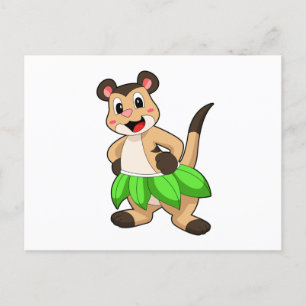 Meerkatze beim Balletttanz Postkarte