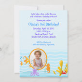 MEERKRETTER unter Meer *FOTO* Geburtstag 12x18 Einladung (Vorderseite)