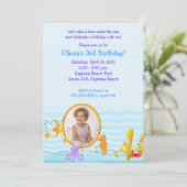 MEERKRETTER unter Meer *FOTO* Geburtstag 12x18 Einladung (Stehend Vorderseite)