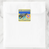 MEERKÜCHE QUADRATISCHER AUFKLEBER (Tasche)