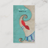 Meermaid Teddy Bear Waves Business Card Visitenkarte (Rückseite)