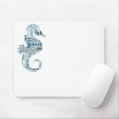Meerpferd als Wolkendesign Mousepad (Mit Mouse)