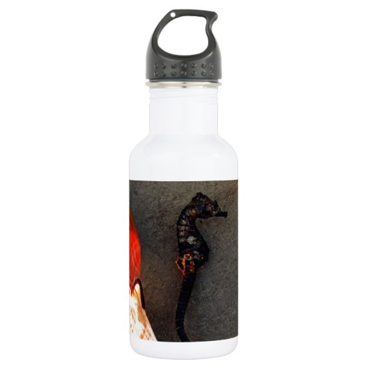 Meerpferd Edelstahlflasche (Vorderseite)