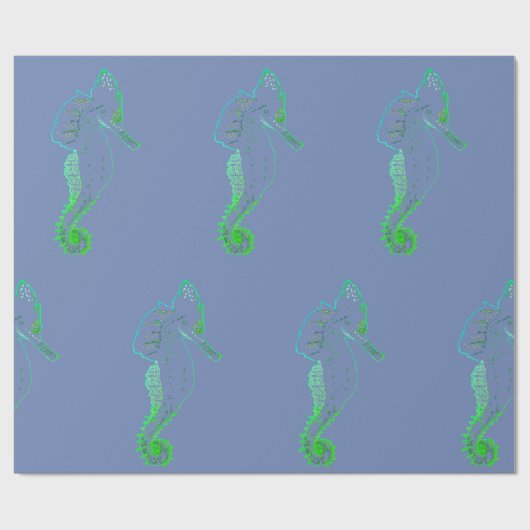 Meerpferd Geschenkpapier (Flach)