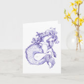 Meerpferd Karte (Gelbe Blume)