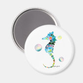 Meerpferd mit Blasen Magnet (Vorderseite/Rückseite)