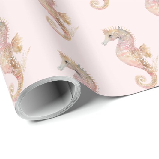 Meerpferde Geschenkpapier (Rolleneckpunkt)