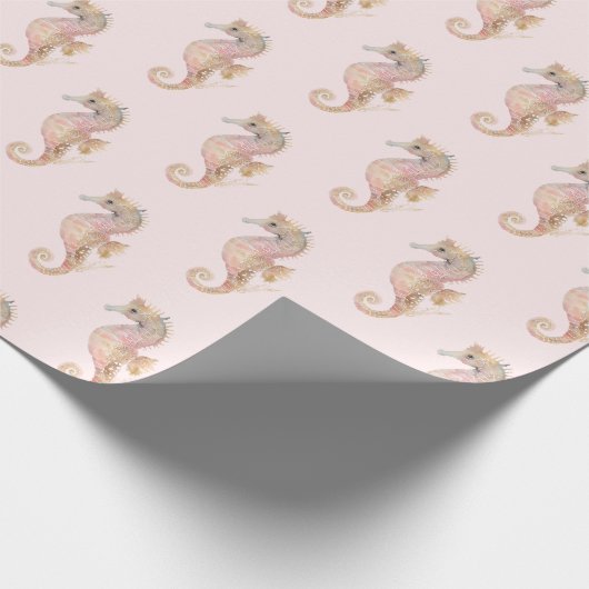 Meerpferde Geschenkpapier (Ecke)