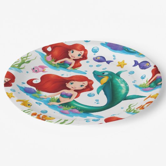 Meerplatte Pappteller (Schrägansicht)