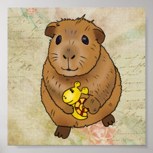 Meerscheinchen und Schnecke Poster