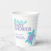 Meerschildkröte, Wasserfarbenspülung Pappbecher (Vorderseite)