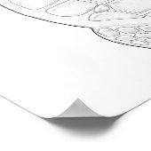 Meerschildkröten-Erwachsenenfarbposter Poster (Ecke)