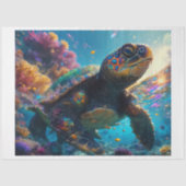 Meerschildkröten-Rainbow-Sea-Gewebe Seidenpapier (Vorderseite)