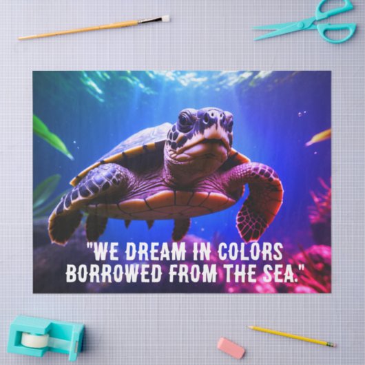 Meerschildkrötengewebe/Entkundungspapier Seidenpapier (Basteln)