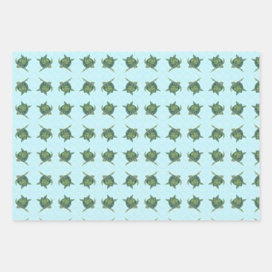 Meerschildkrötenpapier Geschenkpapier Set (Vorderseite 2)