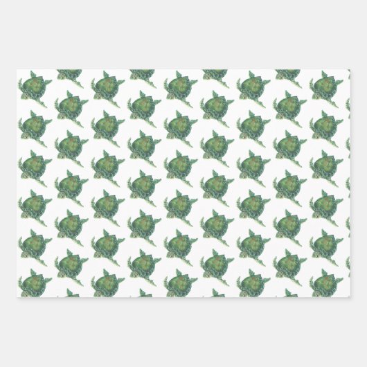 Meerschildkrötenpapier Geschenkpapier Set (Vorderseite)