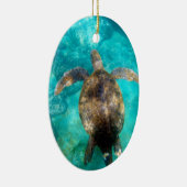 Meerschildkrötenschwimmen im Unterwasserparadies Keramikornament (Rechts)