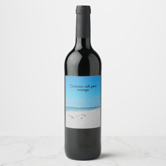 Meerschluchten auf dem Beach Wine Label Weinetikett (Vorderseite)