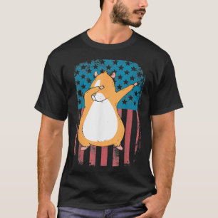 Meerschweinchen 4. Juli Patriotische US-Flagge T-Shirt