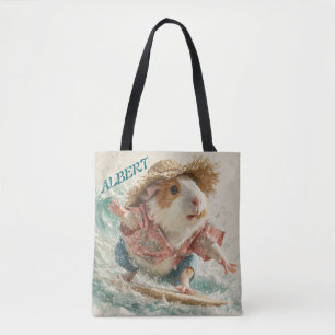 Meerschweinchen Albert der Surfer beim Wellenreite Tasche