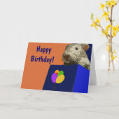 Meerschweinchen-alles Gute zum Geburtstag Karte (Gelbe Blume)