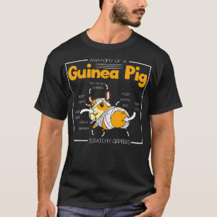 Meerschweinchen Anatomie Schweine Tier Haustier De T-Shirt