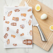 Meerschweinchen Armee niedliches Pattern Geschirrtuch (Viertel Falte)