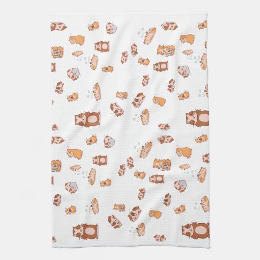 Meerschweinchen Armee niedliches Pattern Geschirrtuch (Vertikal)