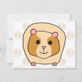 Meerschweinchen auf einem Muster der blasseren Einladung (Rückseite)